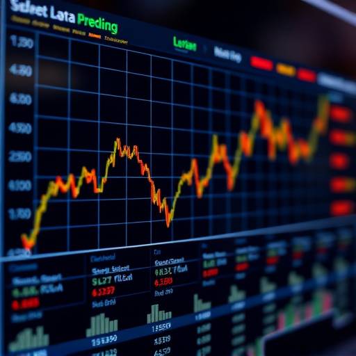 Display of market data with trend lines and charts