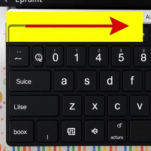 Keyboard with highlighted arrow and tab keys